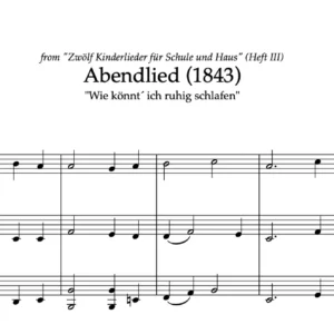 Abendliend (1843) - Friedrich Silcher