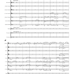 Three Swedish Songs for Tenor Trombone Solo, Seven Trombones Accompaniment, Timpani and 2 Percussion