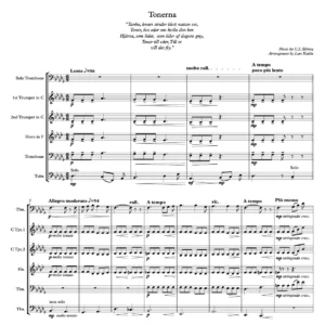 ”Tonerna” for Solo Tenor Trombone (optional: Bass Trombone, Trumpet or Tuba Solo) with Brass Quintet accompaniment (6 parts) - Carl Leopold Sjöberg